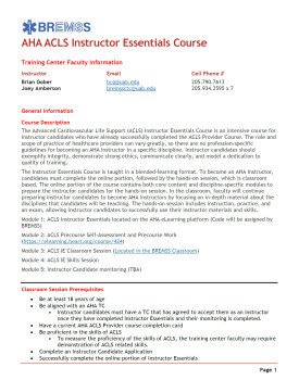 ACLS IE Syllabus